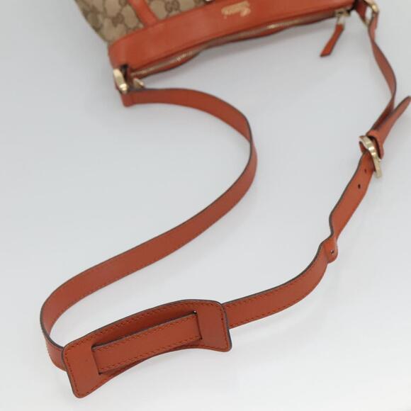 GUCCI GG Canvas Shoulder Bag Beige Gold - Picture 7 of 16